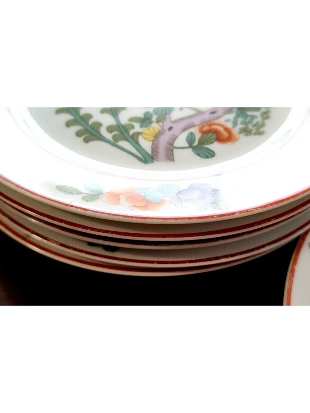 6 Rosenthal Indian Tree Bread Plates Antique 1923 Selb Bavaria vintage Floral Sa - Picture 13 of 14